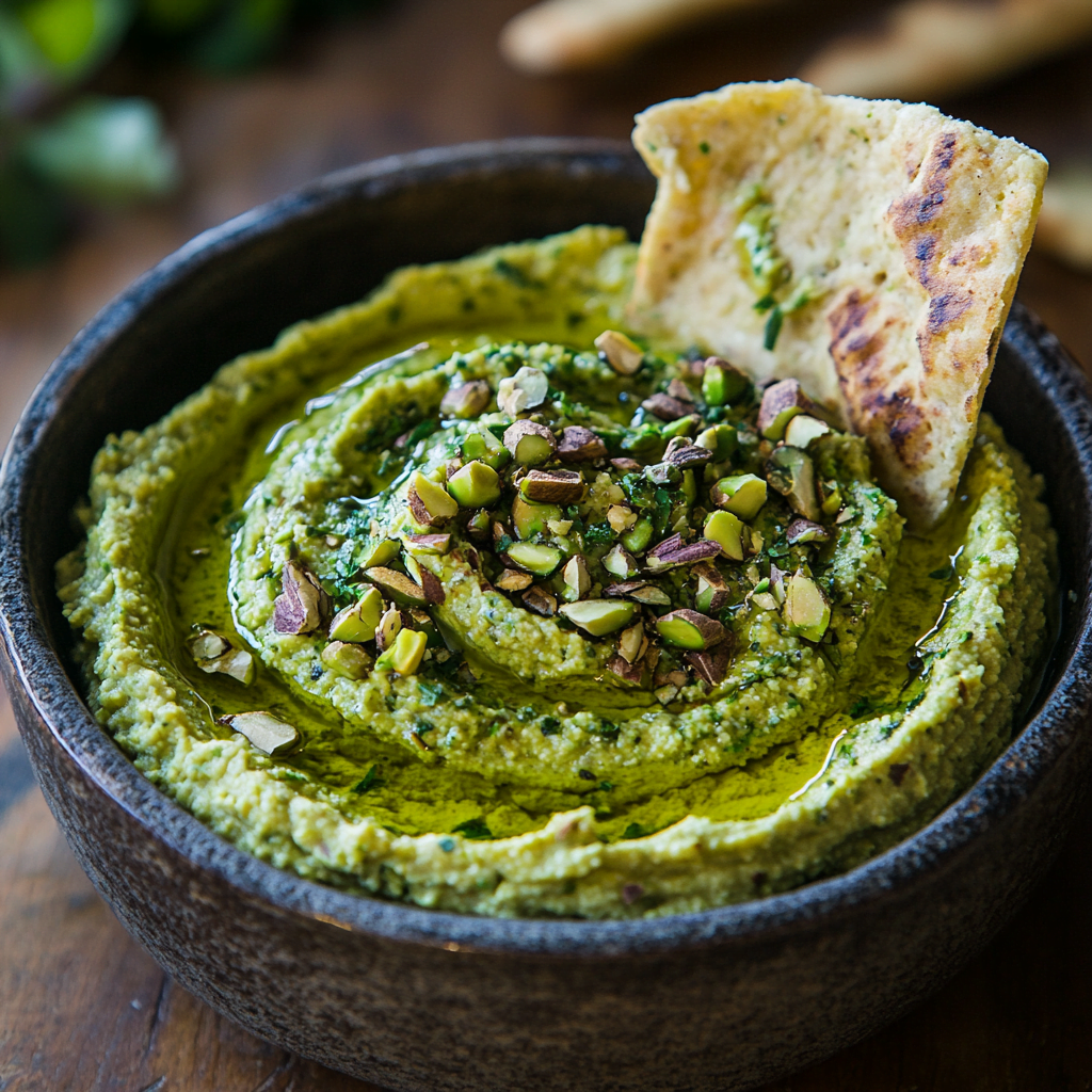 Read more about the article Creamy Pistachio Hummus Recipe | Nutty Twist