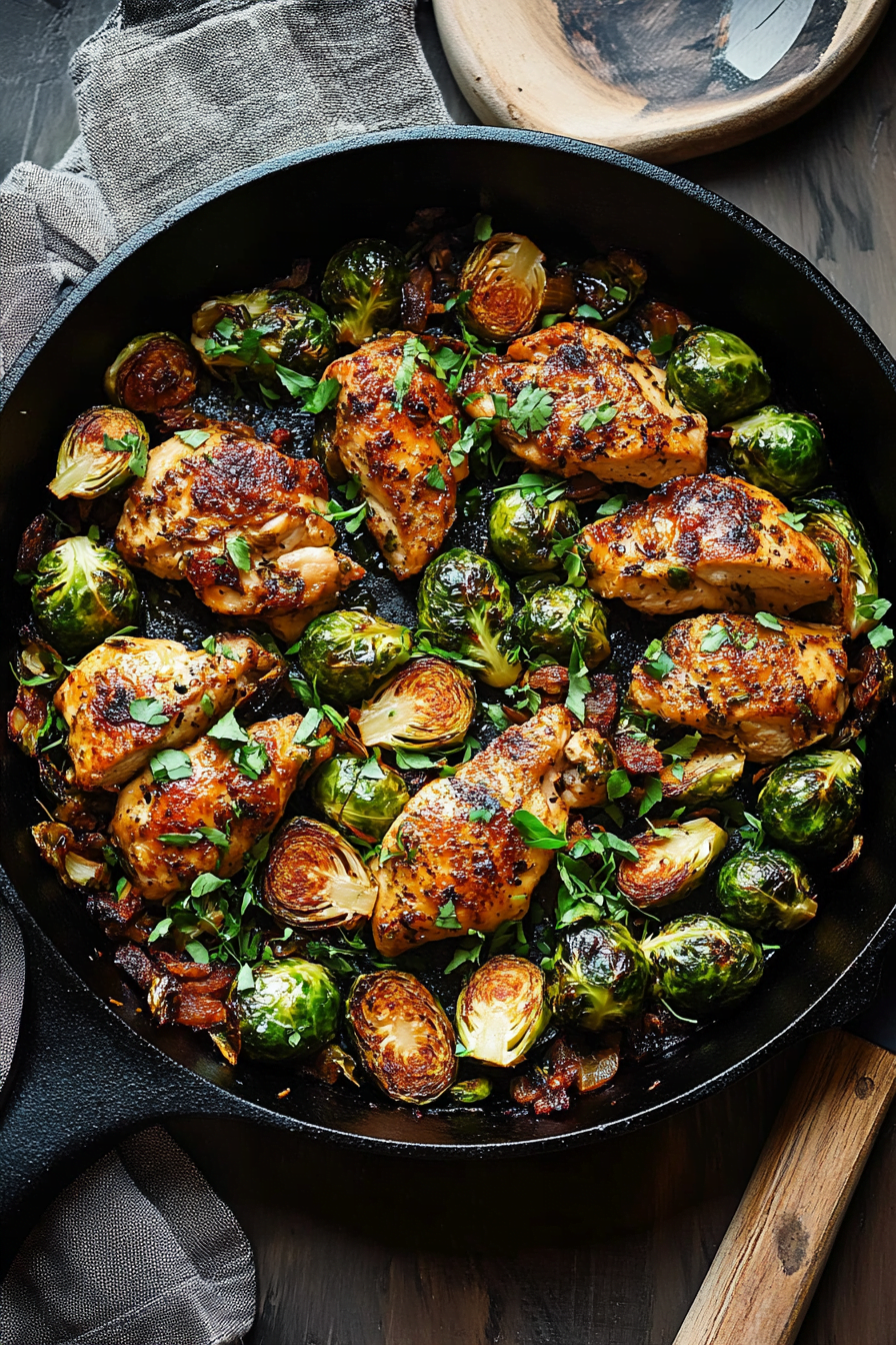 Read more about the article Lemon Garlic Butter Chicken with Brussels Sprouts